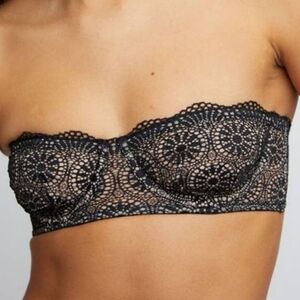 Free People Starla Underwire Multiway Bra Black 32C